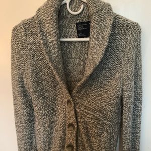 Collared, thick button down cardigan